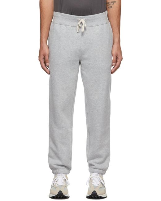 Polo Ralph Lauren Gray Logo Embroidered Drawstring Sweatpants for men