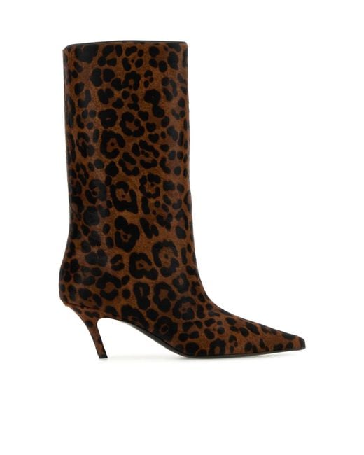 AMINA MUADDI Brown Pointed-Toe Ankle Boots