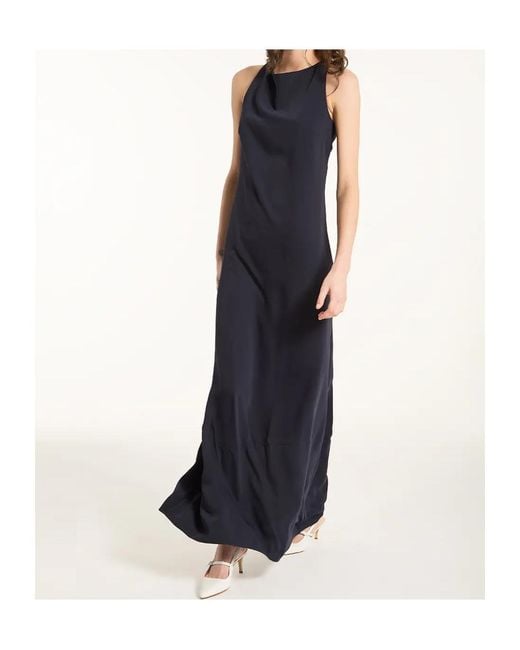 P.A.R.O.S.H. Blue Sleeveless Maxi Dress