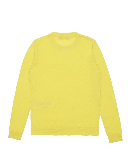Weekend by Maxmara Yellow Round-Neck Long-Sleeved Sweater