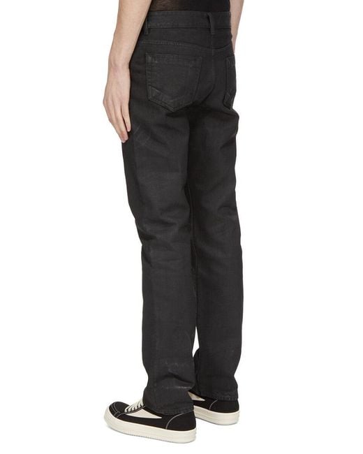 Rick Owens Black Belt-Loop Jeans for men