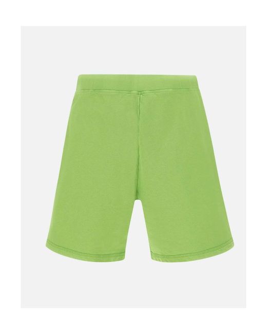 DSquared² Green Logo Printed Track Shorts for men