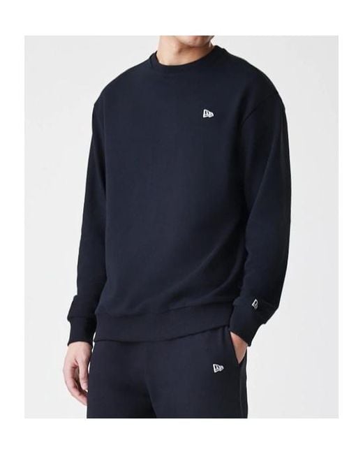 KTZ Blue New Era Premium Essential Oversized Crew Neck Sweater for men