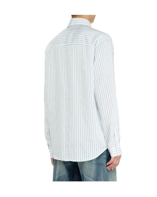 DIESEL White S-Simply-Agcl Long-Sleeved Shirt for men