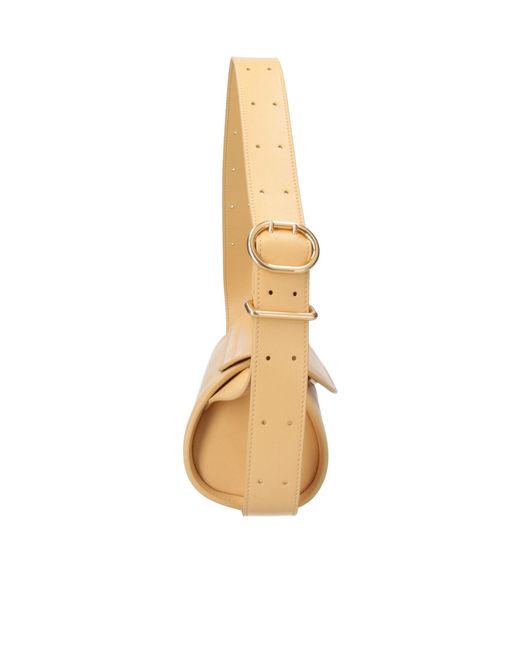 Jil Sander Metallic Curved Flap Shoulder Bag