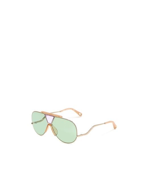 Chloé Green Logo Sunglasses