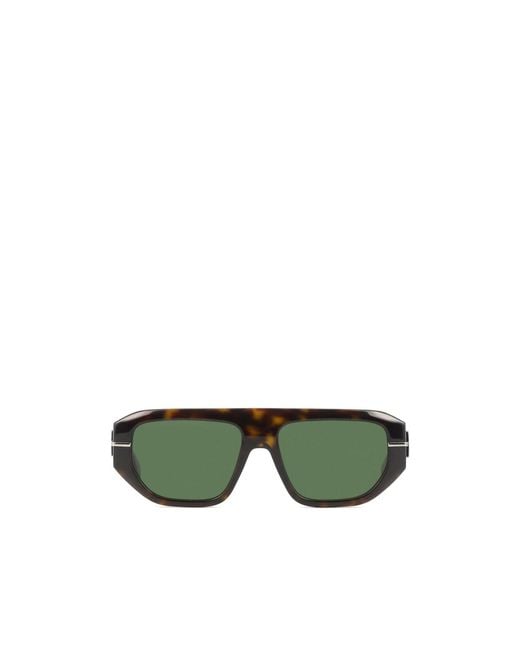 Fendi Green Eyewear Graphy Logo Sunglasses for men