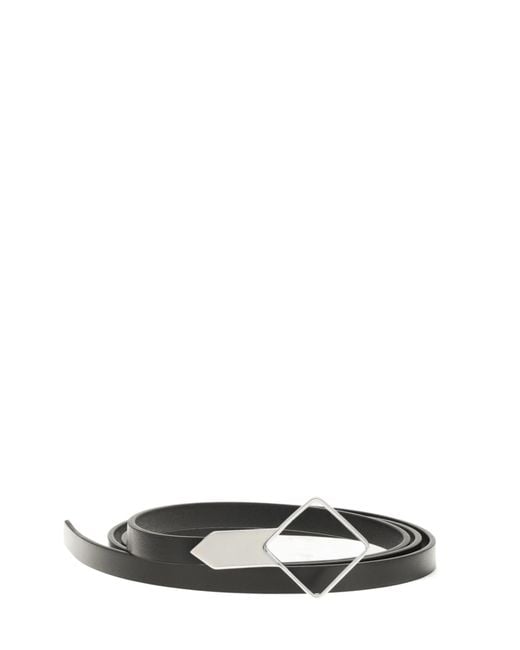 The Row White Rhombe Leather Belt
