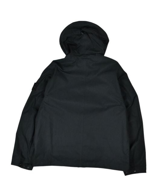 Stone Island Black Windproof And Breathable Hooded Jacket for men