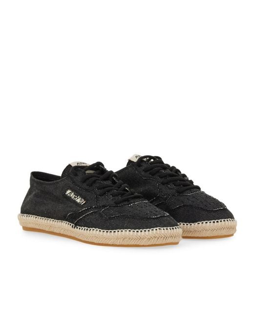 Autry Black Denim Lace-Up Sneakers