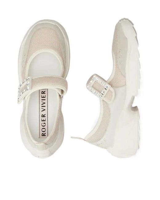Roger Vivier White Viv On The Run Mary Janes