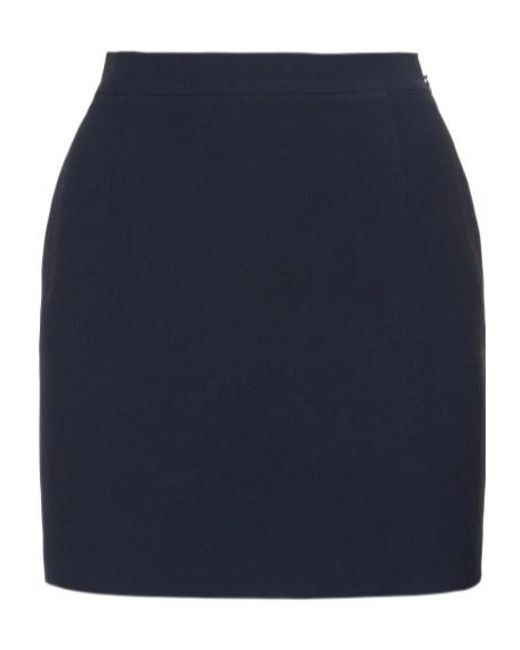 Alessandra Rich Blue Zippered A-Line Skirt