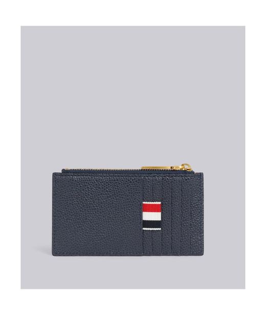 Thom Browne Blue Pebble Zipper Purse for men