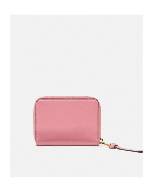 Versace Pink Tag Zip-Up Wallet