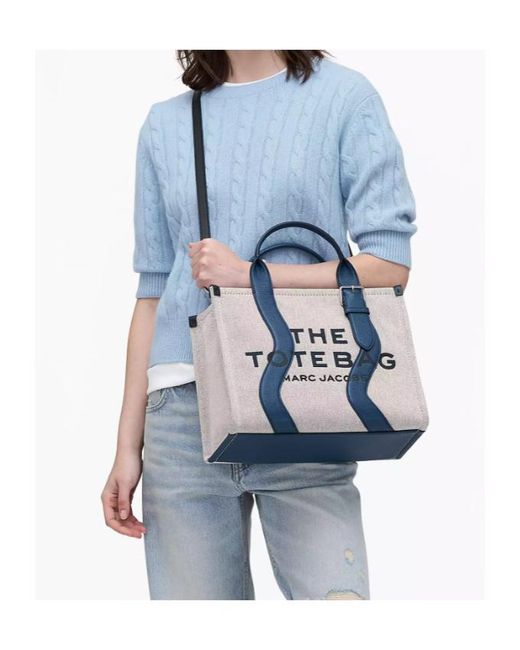 Marc Jacobs Blue The Wavy Medium Tote Bag