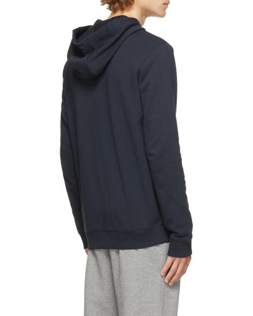 Boss Purple Hugo Logo Embroidered Zipped Hoodie for men