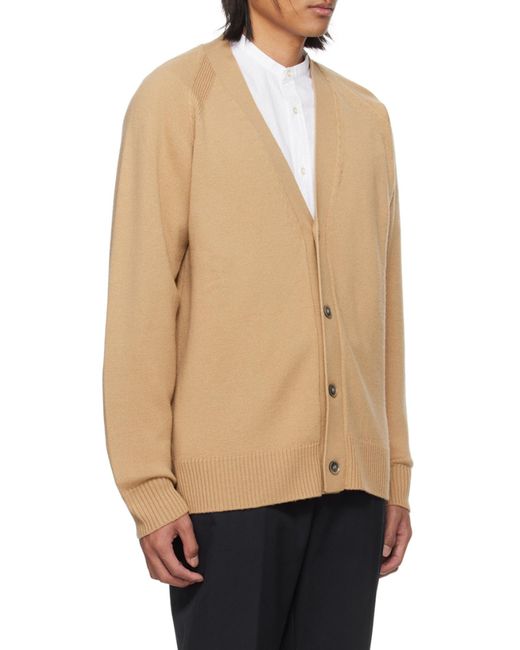 Officine Generale Natural Long-Sleeved Cardigan for men