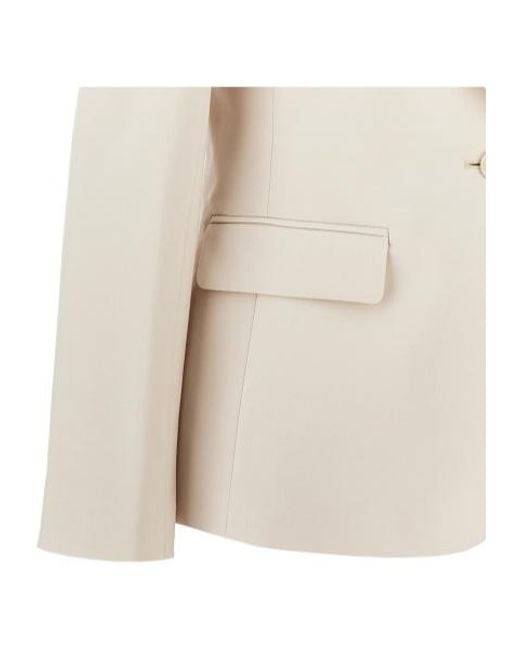 Weekend by Maxmara Natural Wkdlamine Single-Breasted Blazer