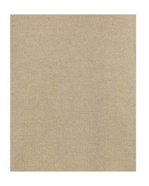 Max Mara Natural Off-The-Shoulder Knit Top