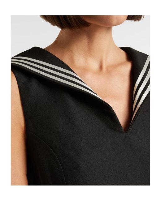 Coperni Black Belted Ruffle Dress