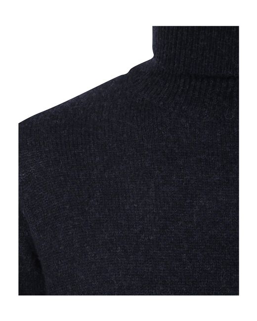 Nuur Blue Turtle-Neck Wool Sweater for men