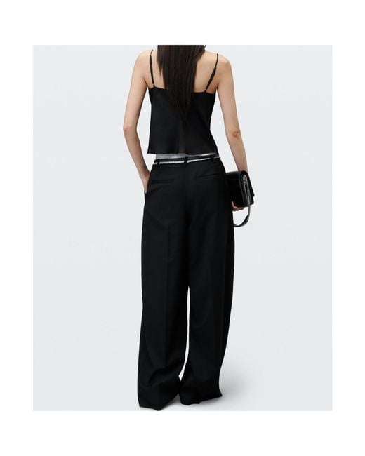 Alexander Wang Black Mid-Rise Layered Boxer Tailored Pant