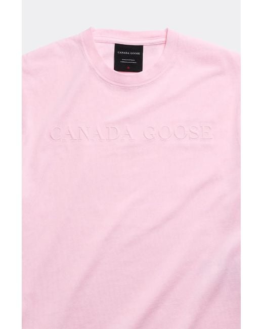 Canada Goose Pink Roam T-Shirt Embroidered