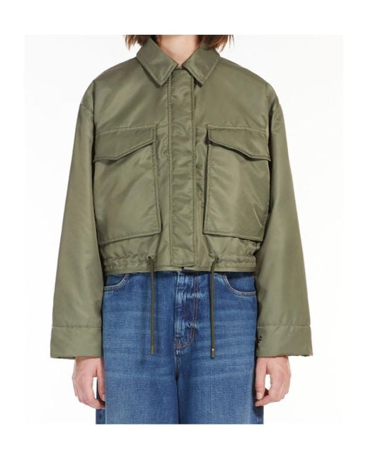 Weekend by Maxmara Green Double-Sided Waterproof Twill Cotton Suit