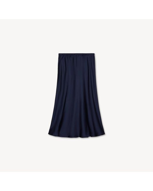 KENZO Blue Fluid Midi Skirt