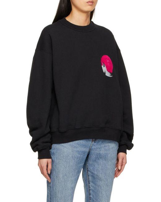 Alexander Wang Black Buzz-Cut Logo Sweatshirt