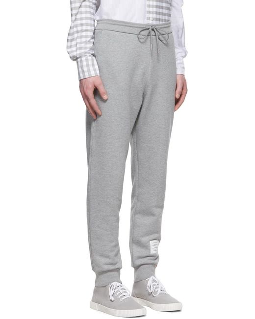 Thom Browne Gray Rwb Stripe Track Pants for men