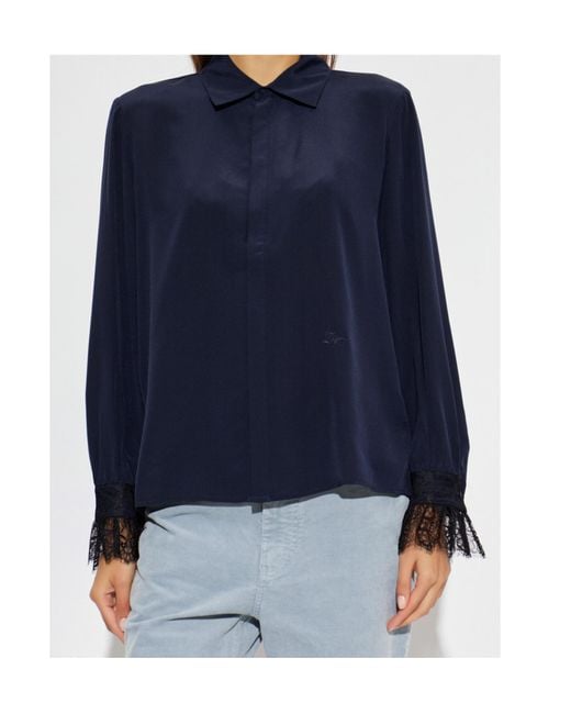 Zadig & Voltaire Blue Long-Sleeved Shirt