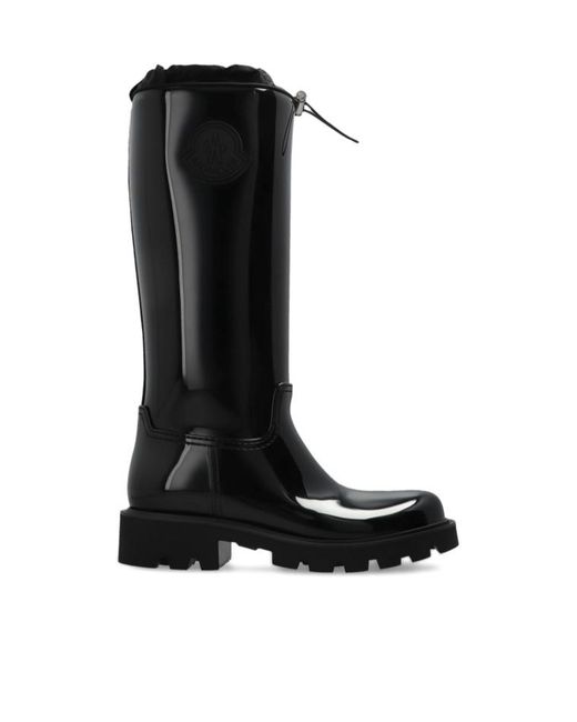 Moncler Black Kickstream High Wellington Boots