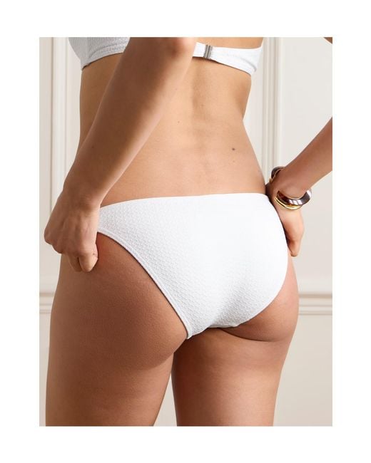 Melissa Odabash White Tenerife Seersucker Bikini Briefs