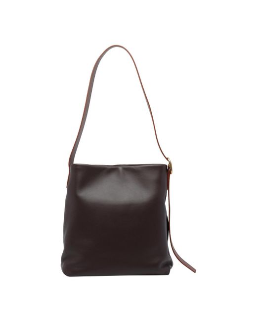 Loewe Black Logo Platch Draped Shoulder Bag