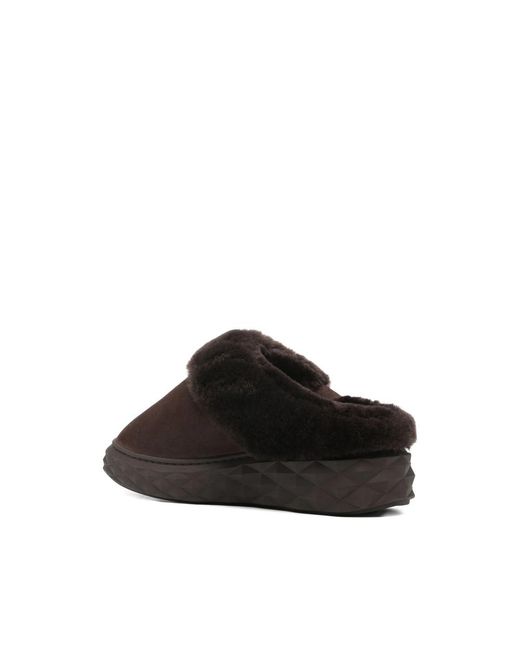 Jimmy Choo Brown Round-Toe Mules