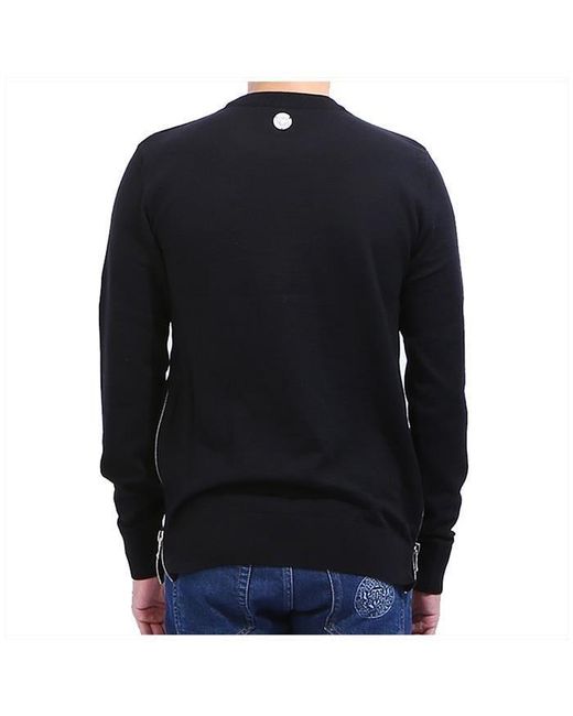 Balmain Blue Long Sleeve Sweater for men