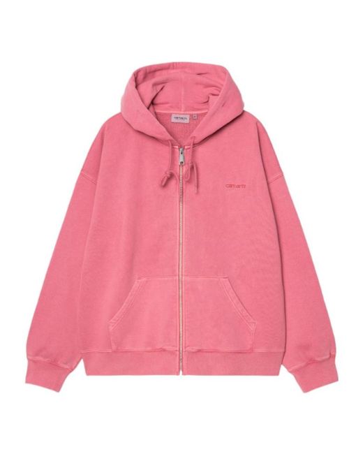 Carhartt Pink Hooded Benton Sweat Jacket for men