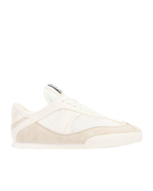 Chloé White Lace-Up Low-Cut Casual Shoes