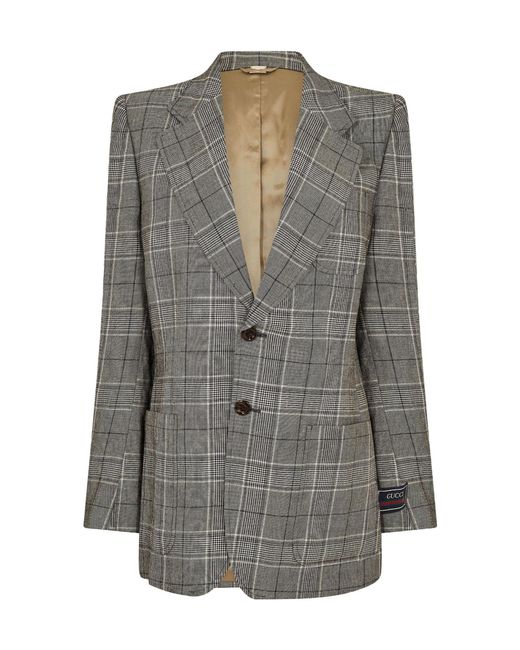 Gucci Gray Italian Structured Blazer for men