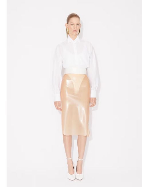 Alaïa Natural Alaïa Mermaid Midi Skirt