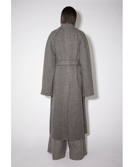 Acne Gray Girdle Coat