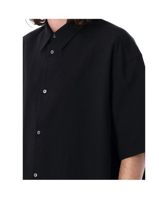 Studio Nicholson Black Sanko Short Sleeved Shirt for men