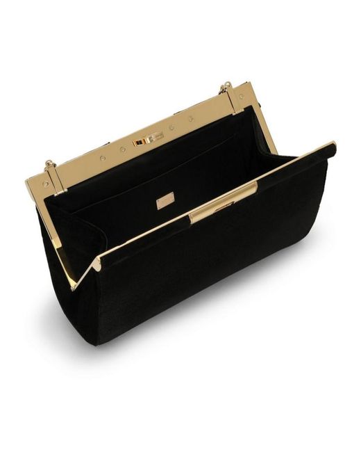 Dolce & Gabbana Black Marlene Medium Shoulder Bag