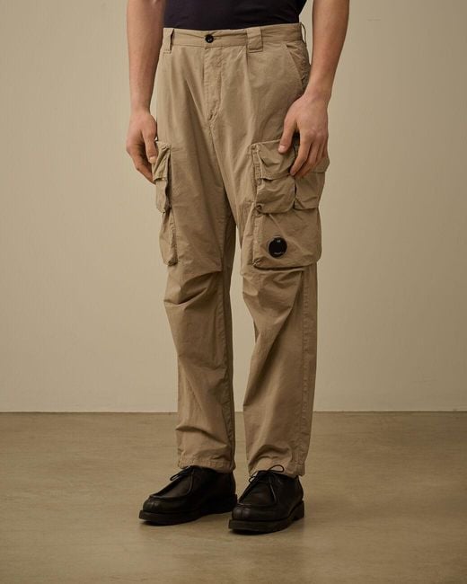 C P Company Natural Loose Fit Cargo Pants for men