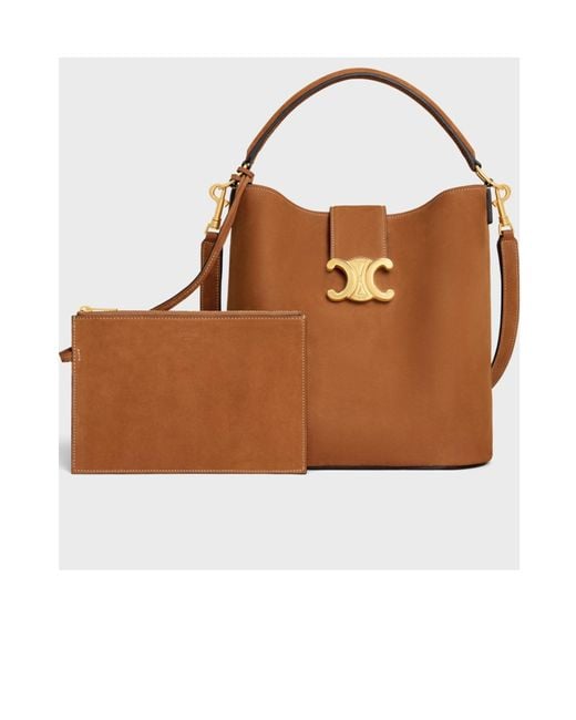 Céline Brown Medium Bucket Louise
