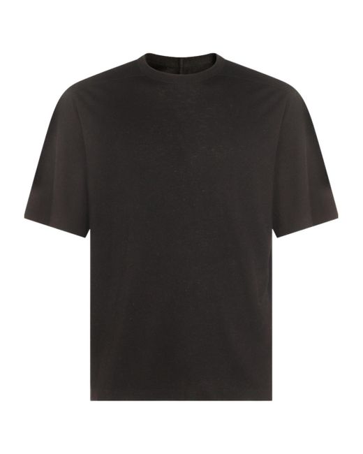 Rick Owens Black Short Sleeve Crewneck T-Shirt for men