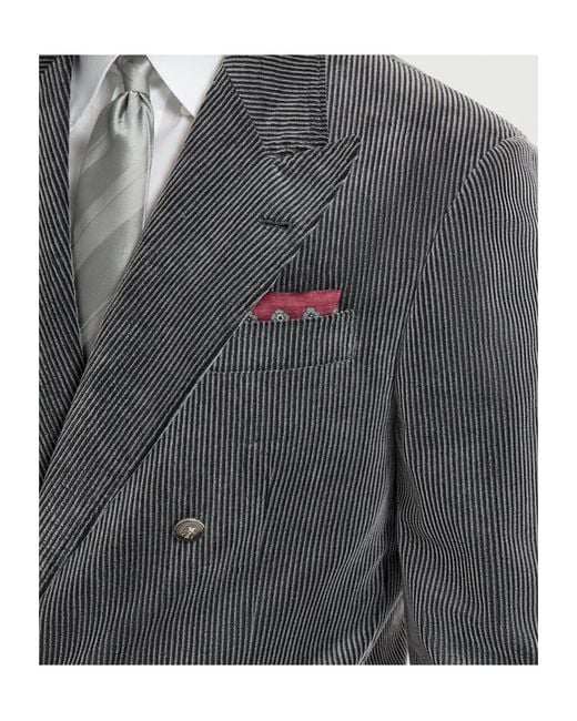 Brunello Cucinelli Red Silk Pocket Square With Medallion Design for men