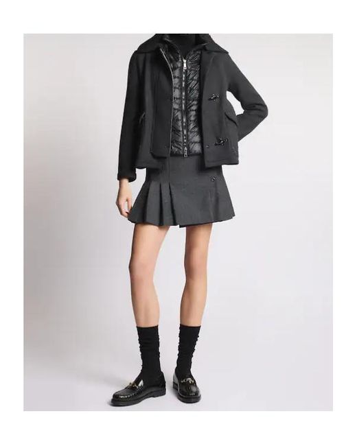 Fay Black Toggle Fastening Coat