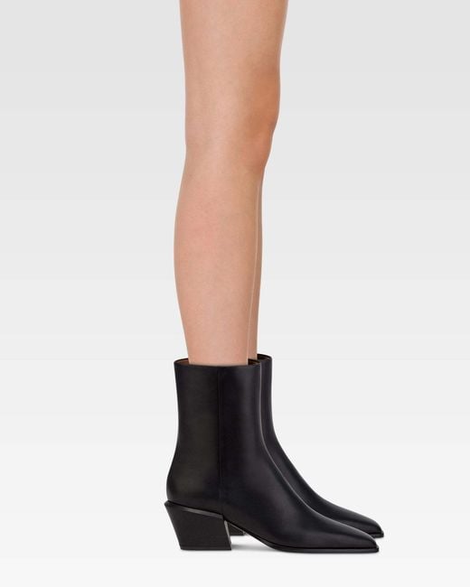 Paris Texas Black Bettina Square Toe Ankle Boots